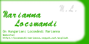 marianna locsmandi business card