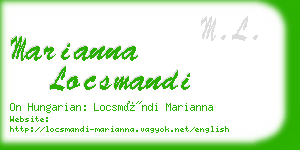 marianna locsmandi business card